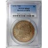 Image 1 : 1878 7TF MORGAN SILVER DOLLAR, PCGS MS-65 GEM   SUPER COLORS!  RARE!