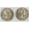 Image 1 : ( 2 ) 1958 CANADIAN TOTEM POLE SILVER DOLLARS, BU
