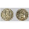 Image 2 : ( 2 ) 1958 CANADIAN TOTEM POLE SILVER DOLLARS, BU