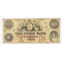 1854 $10 Union Bank Augusta,GA