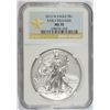 Image 1 : 2013 W AMERICAN SILVER EAGLE, NGC MS-70   EARLY RELEASES, GOLD STAR LABEL