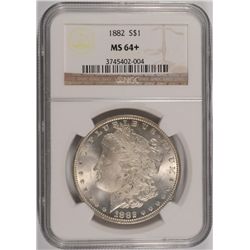 1882 MORGAN SILVER DOLLAR, NGC MS-64+   SUPERB COIN!