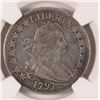 Image 2 : 1797 HALF DOLLAR, NGC VF, SAYS REPAIRED , MAYBE WING ENHANCEMENT,  NICE COIN!