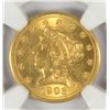 Image 2 : 1906 $2.50 GOLD LIBERTY, NGC MS-63  NICE!!