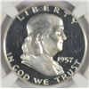 Image 2 : 1957 FRANKLIN HALF DOLLAR, NGC PF-66 CAMEO!