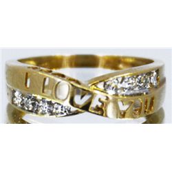 10kt Diamond "I Love You" Band