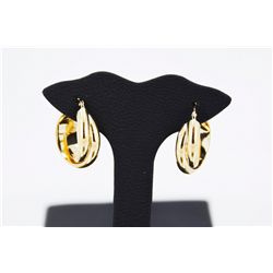 14kt Cross Hoop Earrings