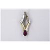 Image 1 : 14kt T/T Ruby Diamond Pendant