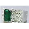 Image 2 : Nat. Emerald 2.98ct w/ Diamond Ring