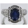 Image 1 : Nat. Blue Sapphire 2.40ct w/ Diamond Ring