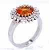 Image 2 : Nat. Spessartite 3.52ct w/ Diamond Ring