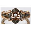 Image 1 : 14kt Rose Gold Diamond Semi Mount