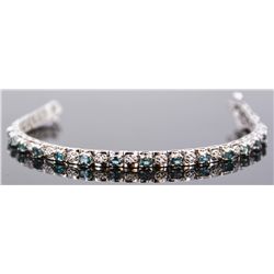 Nat. Alexandrite w/ Diamond Tennis Bracelet