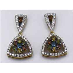 14kt Yellow Gold Fancy Diamond Earrings
