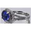 Image 2 : Nat. Tanzanite 3.70ct w/ Diamond Ring