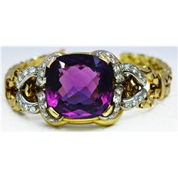 ANTIQUE/ESTATE Amethyst Diamond Bracelet