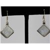 Image 1 : Sterling Silver .925 Vintage Moon Stone Earrings