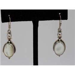 Sterling Silver .925 Vintage Moon Stone Earrings