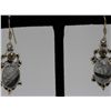 Image 1 : Sterling Silver .925 Vinatge Rutilated Quartz Earrings