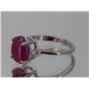 Image 2 : Natural Cabochon Ruby W/ Diamond Ring