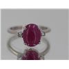 Image 1 : Natural Cabochon Ruby W/ Diamond Ring