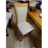 Image 2 : MAPLE AND UPHOLSTERED DINING CHAIRS - HIGH BACK - BID X 4