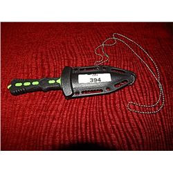 KNIFE - NEON GREEN WITH SHEATH AND CHAIN =- 211124