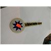 Image 1 : LEATHER AND BEADED BADGE - STAR