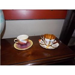 CHINA TEA CUP AND SAUCER - 2 SETS - KENT & ROYAL WINTON