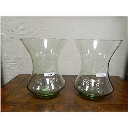 LARGE GLASS HURRICANE VASE - 2