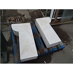 MARBLE PEDESTAL - REALLY HEAVY - BRING HELP TO LOAD - BID X 2