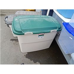 LARGE TOTE WITH LID - GREEN