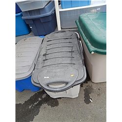 LARGE TOTE WITH LID - BLACK - WITH WHEELS