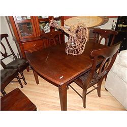 ESPRESSO DINING TABLE WITH BUTTERFLY LEAF - NEW