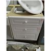 Image 1 : CABINET - 3 DRAWER - WHITE