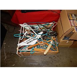 BOX OF COAT HANGERS