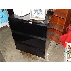 CABINET - BLACK - 3 DRAWER