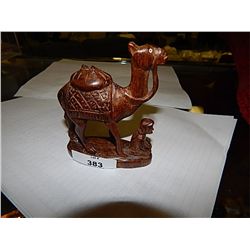 INTRICATE CARVED WOOD CAMEL