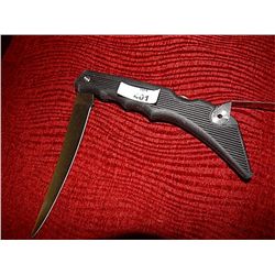 KNIFE - FILLET KNIFE WITH FOLDING BLADE - GUTTER CLEANER AND RUBBER HANDLE