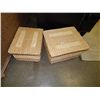 Image 1 : COTTON LINED WICKER BOXES WITH LIDS - 2
