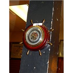 SHIPS WHEEL DESIGNED CLOCK