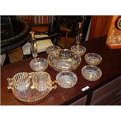LOT OF GOLD RIM GLASSWARE