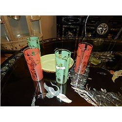 RETRO GLASSES (4) , DISH
