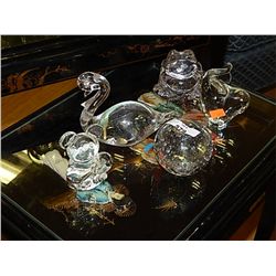 GLASS FIGURES - 5 PC TOTAL