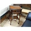 Image 1 : WALNUT NITE TABLE - 1 DRAWER - Craftmanship period furniture by Hespler - 1920's