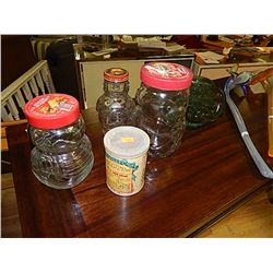 VINTAGE PEANUT BUTTER JARS (3) TIN