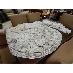 LARGE LOT OF HAND MADE LACE DOILIES -  OVER 15 PCS