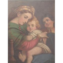 Ismeretlen XIX. Sz-i festo Raffaello Santi után: A Szent Család