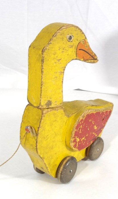 vintage wooden duck pull toy