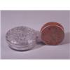 Image 1 : "Le Lys," a LALIQUE powder box for D'ORSAY, circa 1922, in clear and frosted glass. Molded R. LAL…